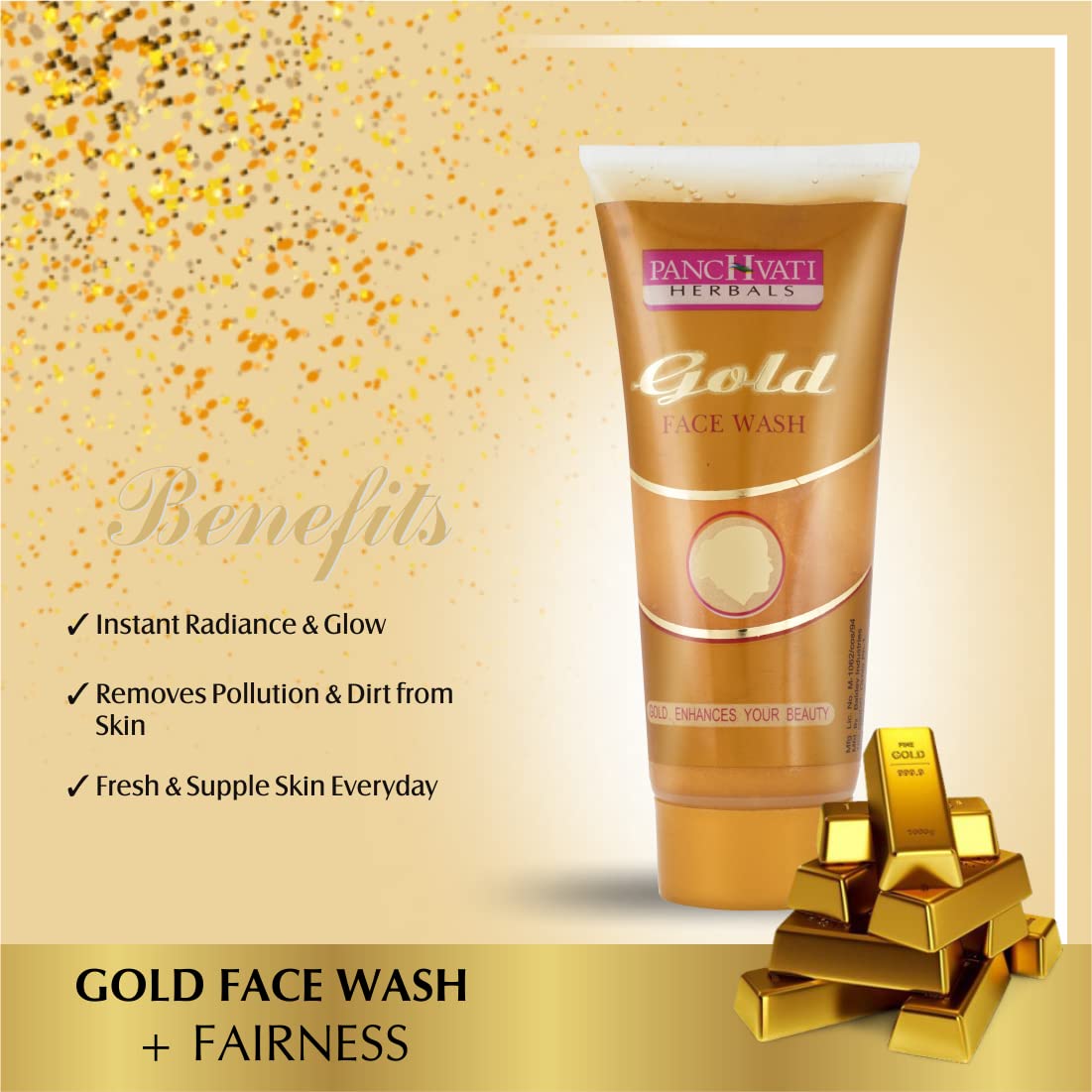 Gold Face Wash 60 Ml (Pack Of-6)