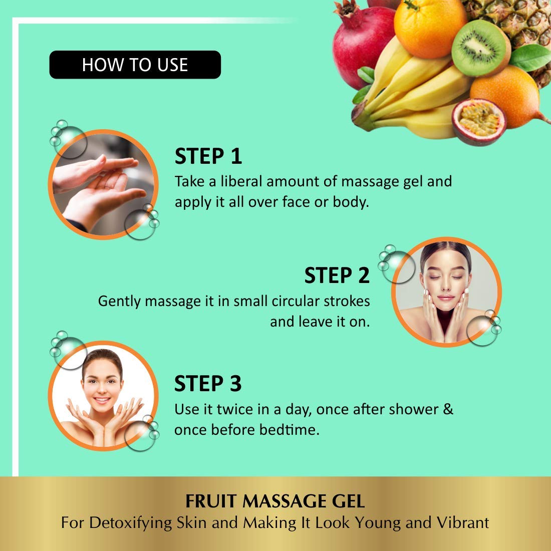 Fruit Massage gel 500 Gm (Pack of-2)