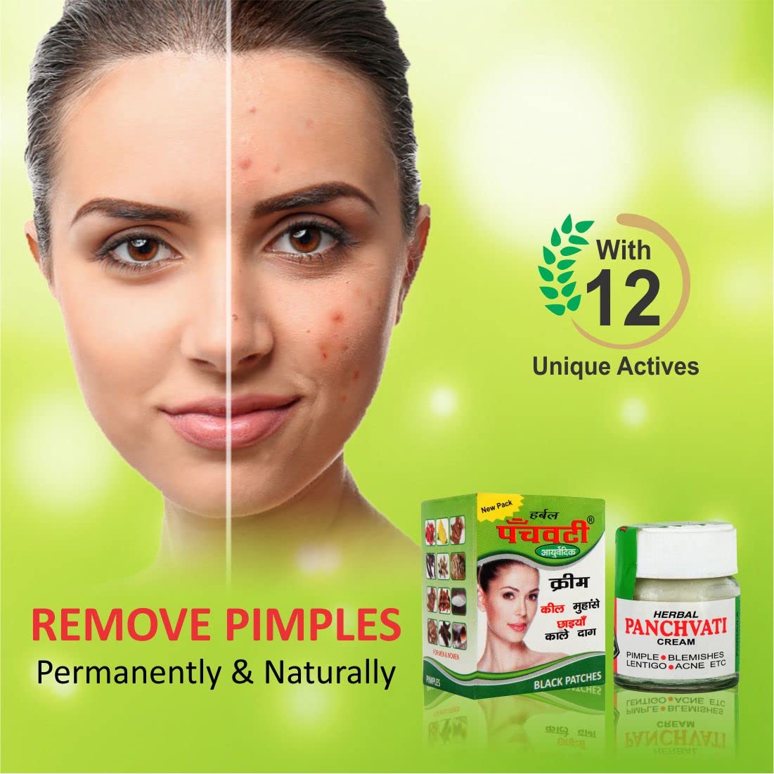Herbal Panchvati Ayurvedic Face Cream-Glowing Skin for Men & Women (Pack Of 2)