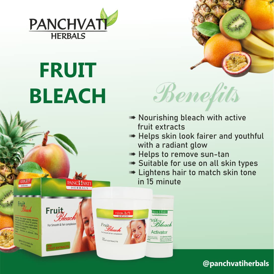 Fruit Bleach For All Skin Type - 300 Gm (Pack Of-2)