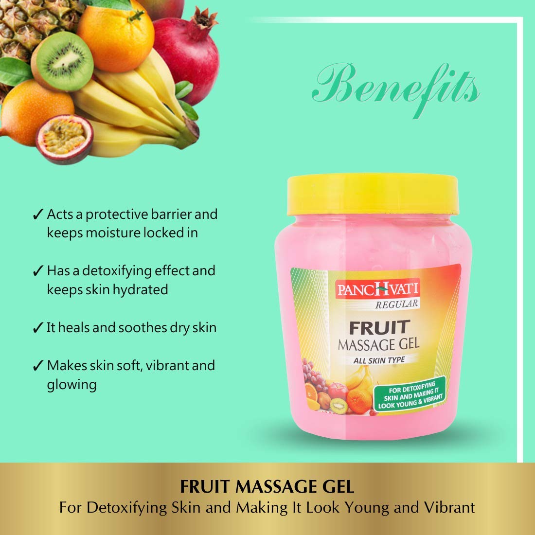 Fruit Massage gel 500 Gm (Pack of-2)