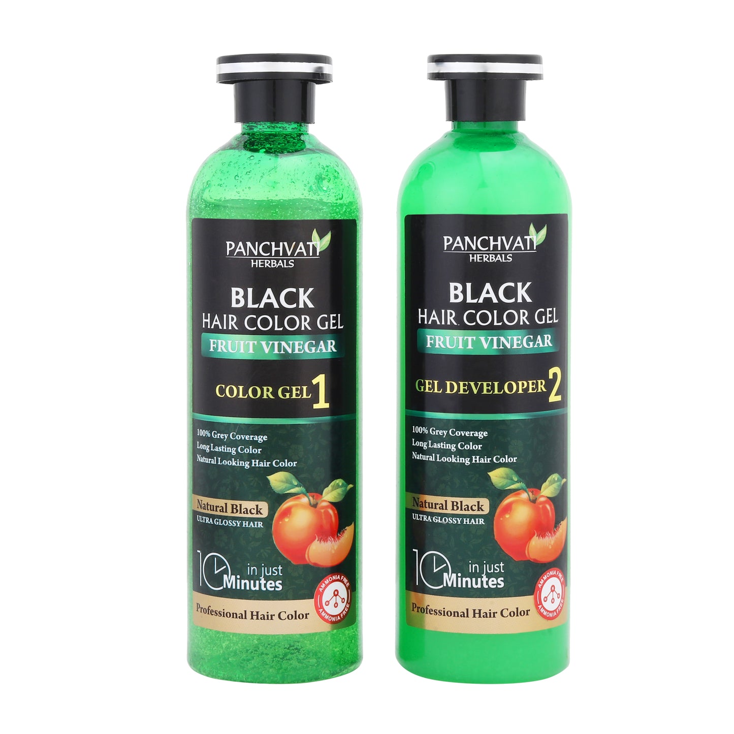 Black Hair Color Gel Fruit Vinegar (500ml x 2 = 1 Ltr)