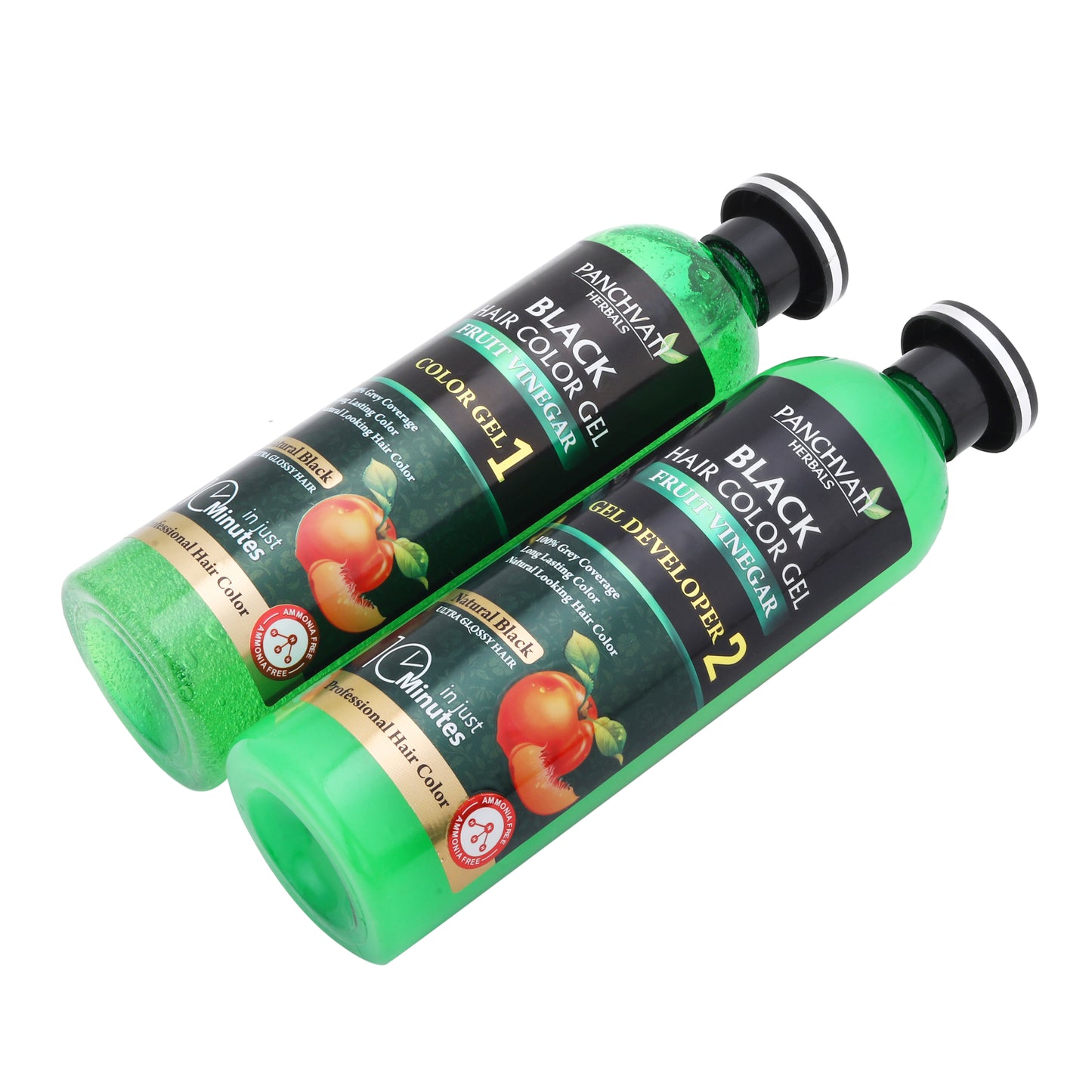 Black Hair Color Gel Fruit Vinegar (500ml x 2 = 1 Ltr)