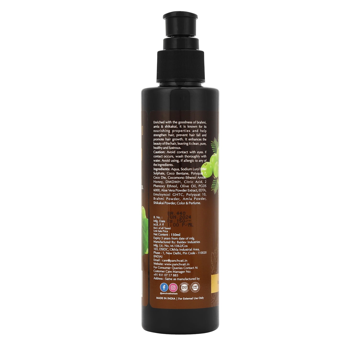 Brahmi Amla Herbal Shampoo 150 gm (Pack Of-2)