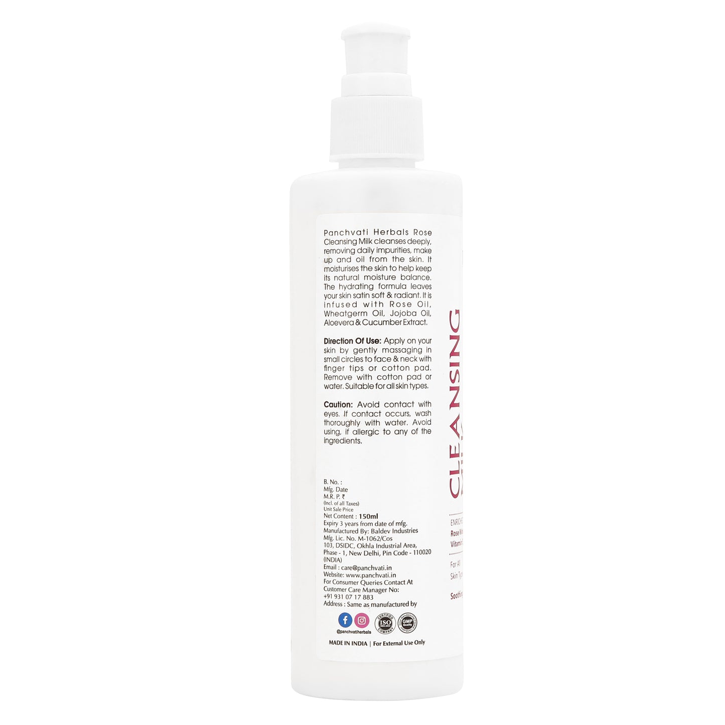 Rose Cleansing Milk 150ml (Pack Of-2)