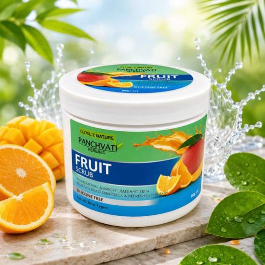 Panchvati Herbals Regular Fruit Scrub for Glowing & Radiant Skin, 800 ml