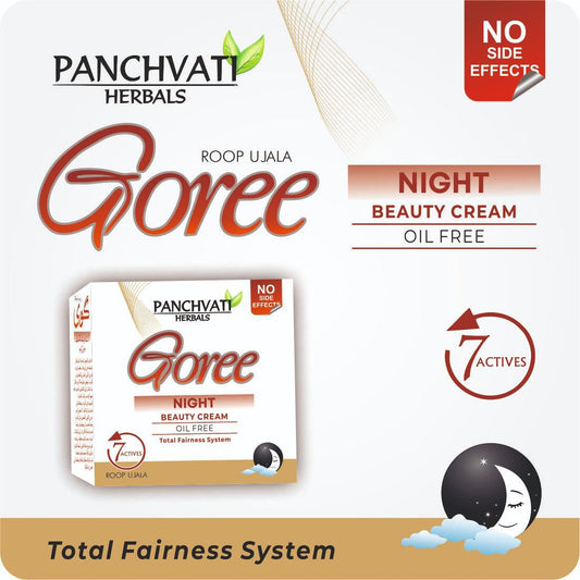 Goree Night Beauty Cream - Oil Free, 7 Actives, Total Fairness System (No Side Effects)