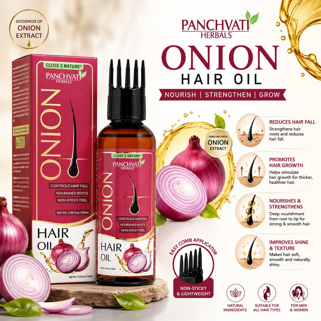 Unlock the Secret to Healthy Hair with Our Onion Hair Oil