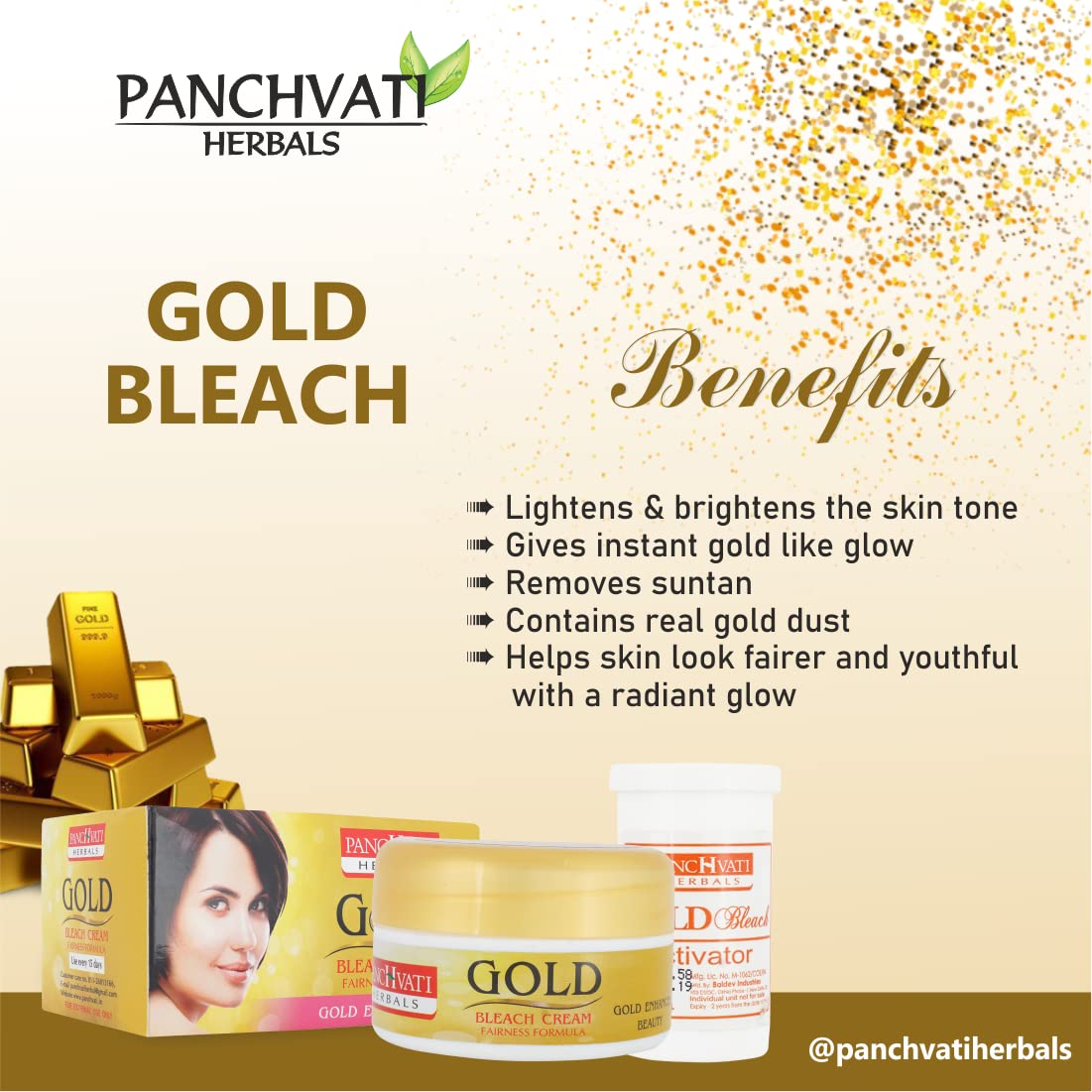 Gold Bleach Cream 200 Gm (Pack of-2)