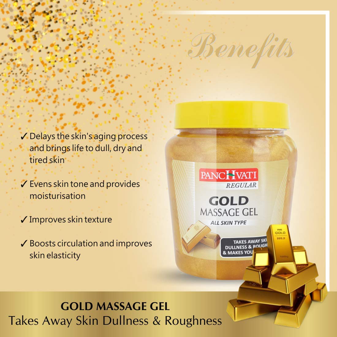 Gold Massage gel 500 Gm (Pack of-2)