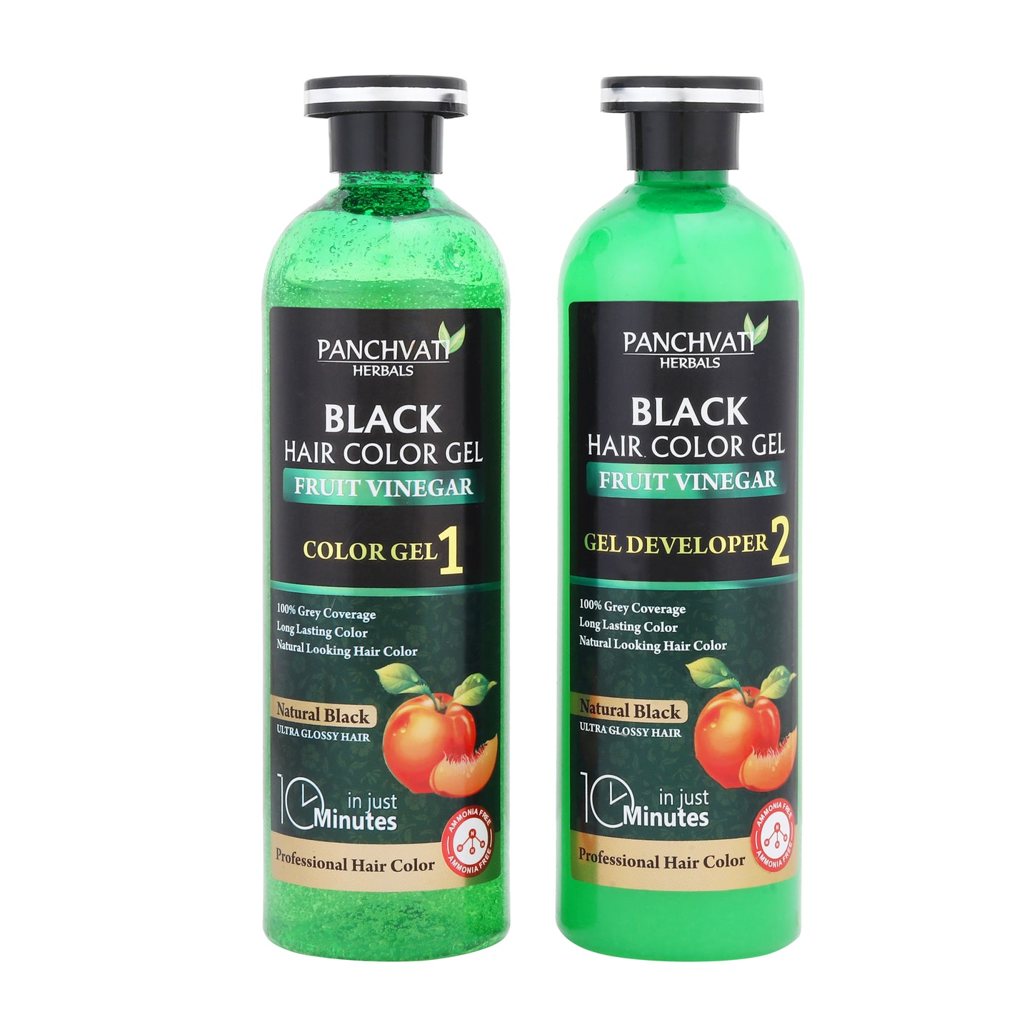 Black Hair Color Gel  Fruit Vinegar (500ml x 2 = 1 Ltr)