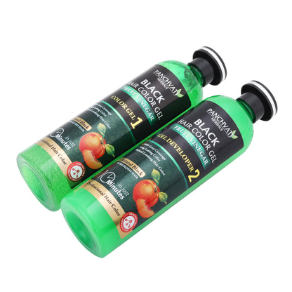 Black Hair Color Gel  Fruit Vinegar (500ml x 2 = 1 Ltr)