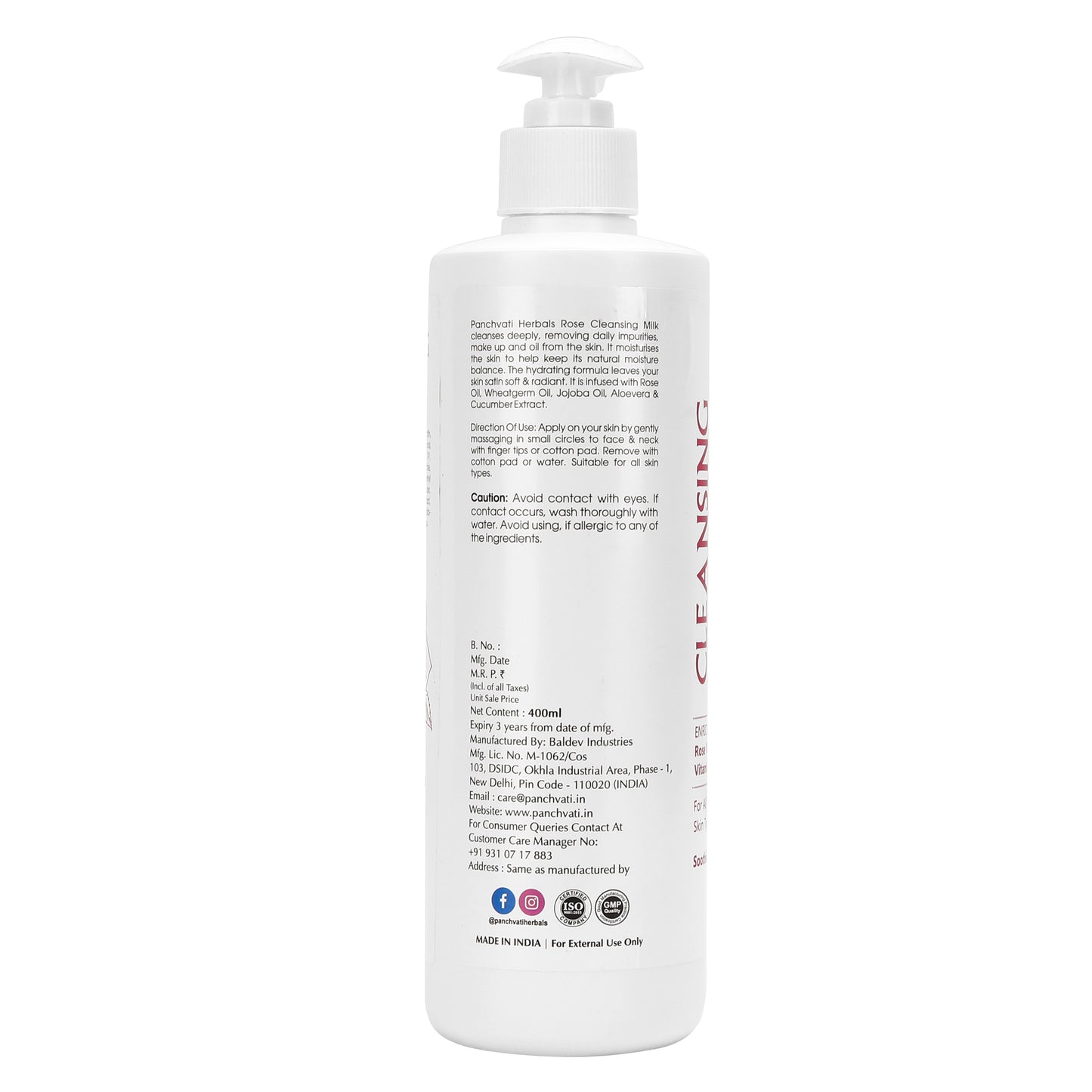 Rose Cleansing Milk 400ml