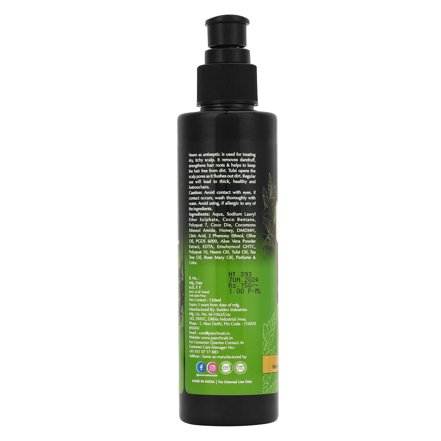 Neem Tulsi Herbal Shampoo - 150ml