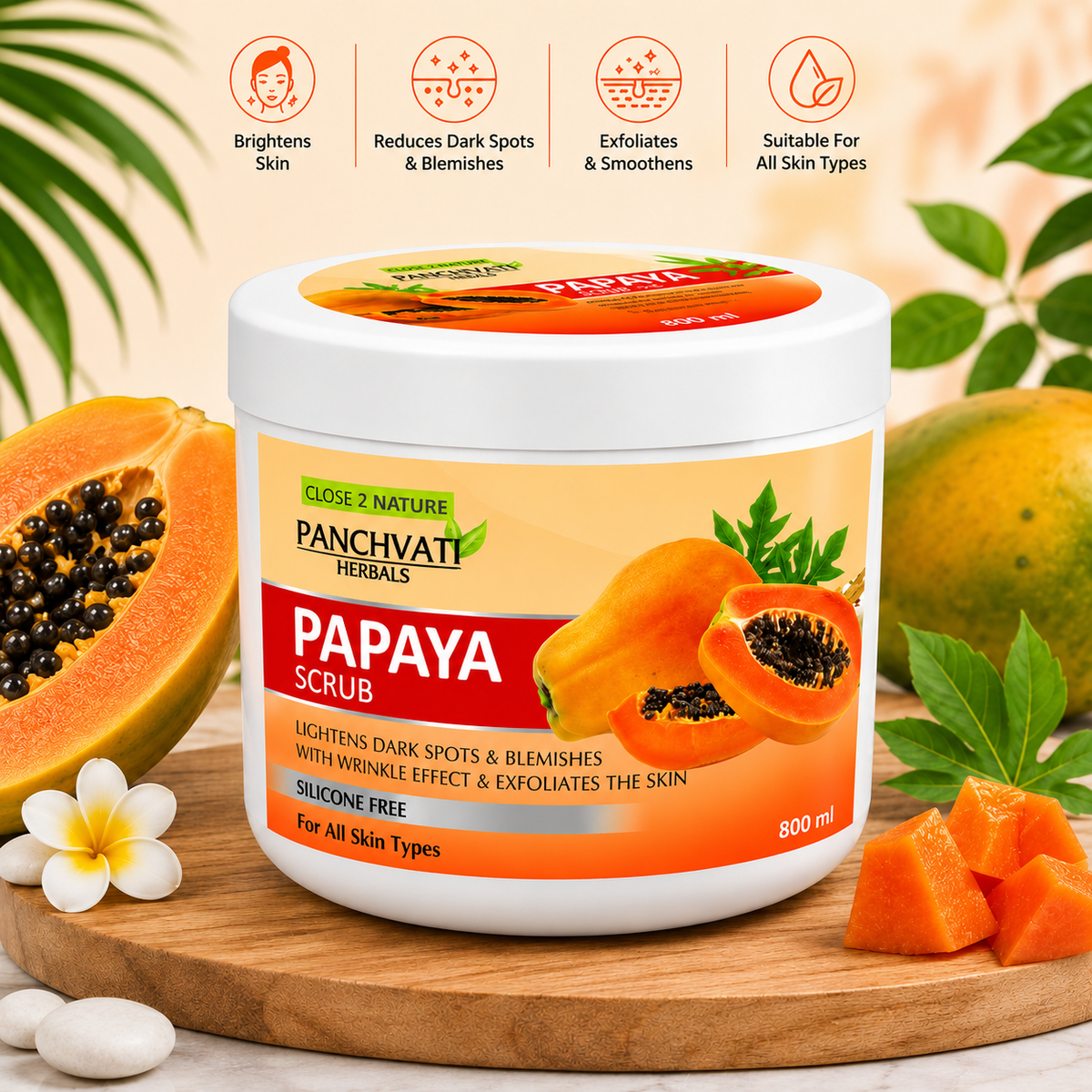 Regular papaya Scrub (800 Ml)