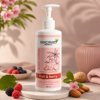 Panchvati Herbals Fruit & Berry Body Lotion for Nourishing & Softening Skin, 400 ml