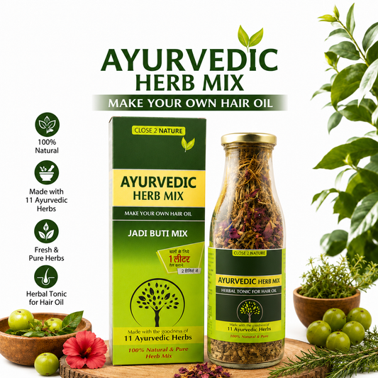 Ayurvedic Herb Mix for Hair Oil | Make Your Own Herbal Hair Oil | 11 Ayurvedic Herbs | 100% Natural Herbal Blend | Hair Growth & Hair Fall Care | Suitable for Men & Women