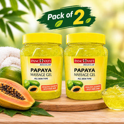 Panchvati Herbals Papaya Massage Gel for All Skin Types, 500 g Each, Total 1000 g, Pack of 2