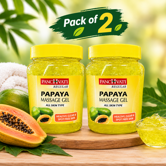 Panchvati Herbals Papaya Massage Gel for All Skin Types, 500 g Each, Total 1000 g, Pack of 2
