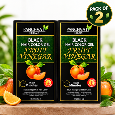 Fruit Vinegar Black Hair Color Gel  (200ml x 2 = 400ml)