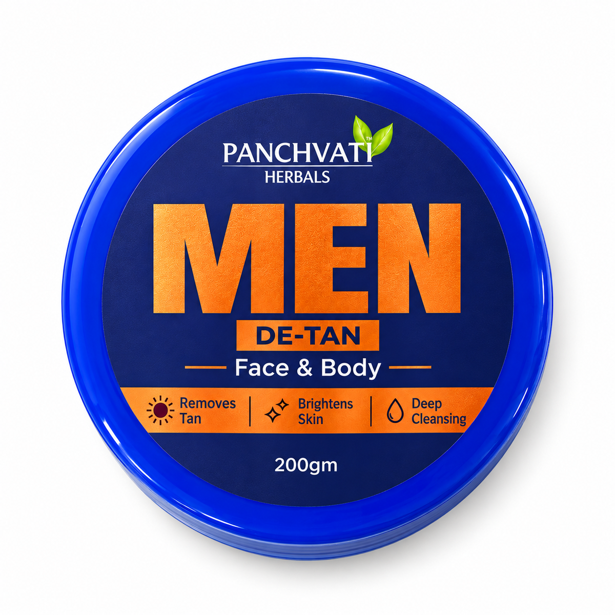 Panchvati Herbals Men De-Tan Face & Body Cream, 200 g | Helps Reduce Tan & Brighten Skin | For Men