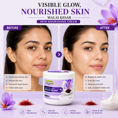 Panchvati Herbals Malai Kesar Skin Nourishing Cream, 800 ml