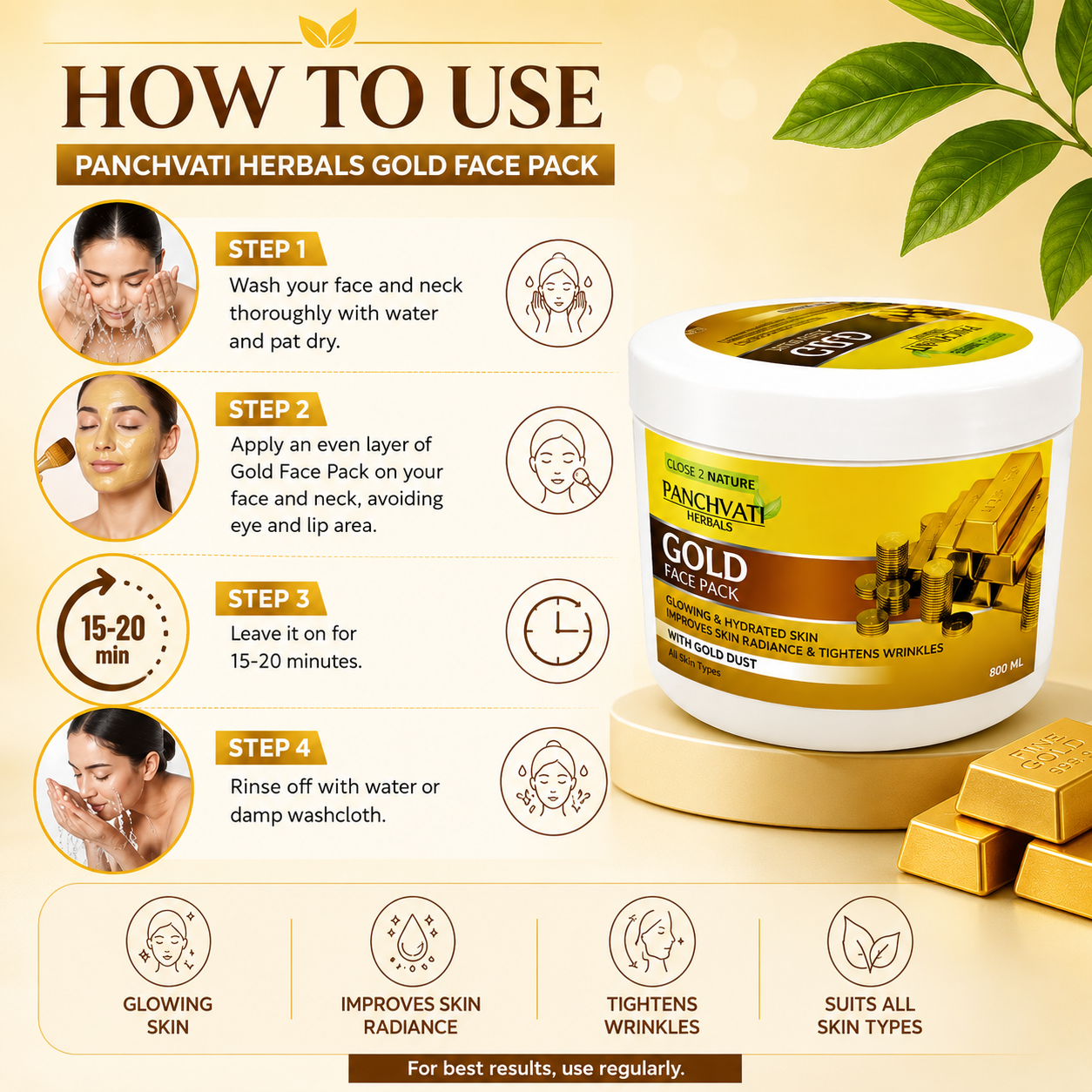 Gold Face Pack 800 ml