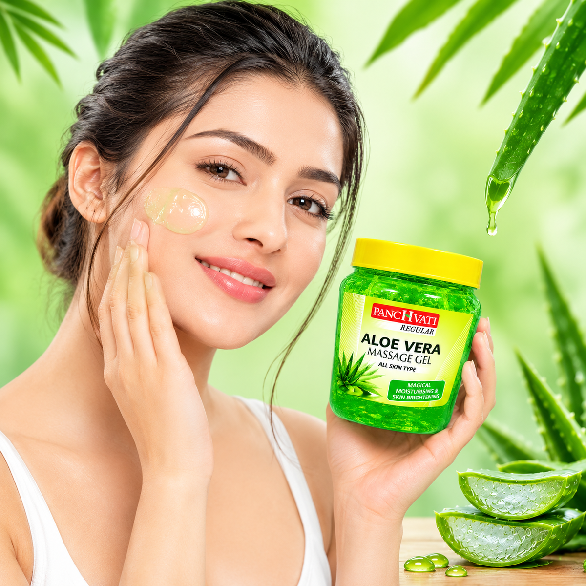 Panchvati Regular Aloe Vera Massage Gel, 500 ml Each, Total 1000 ml, Pack of 2