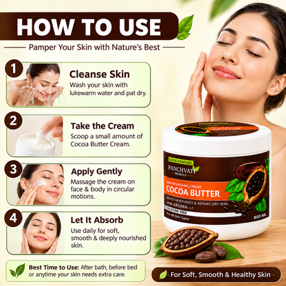 Panchvati Herbals Cocoa Butter Skin Nourishing Cream – 800 ml