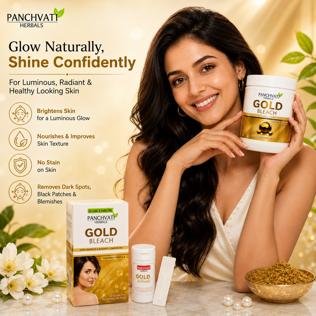 Gold Bleach 900 Gm For All Skin Type