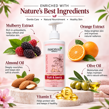 Panchvati Herbals Fruit & Berry Body Lotion for Nourishing & Softening Skin, 400 ml