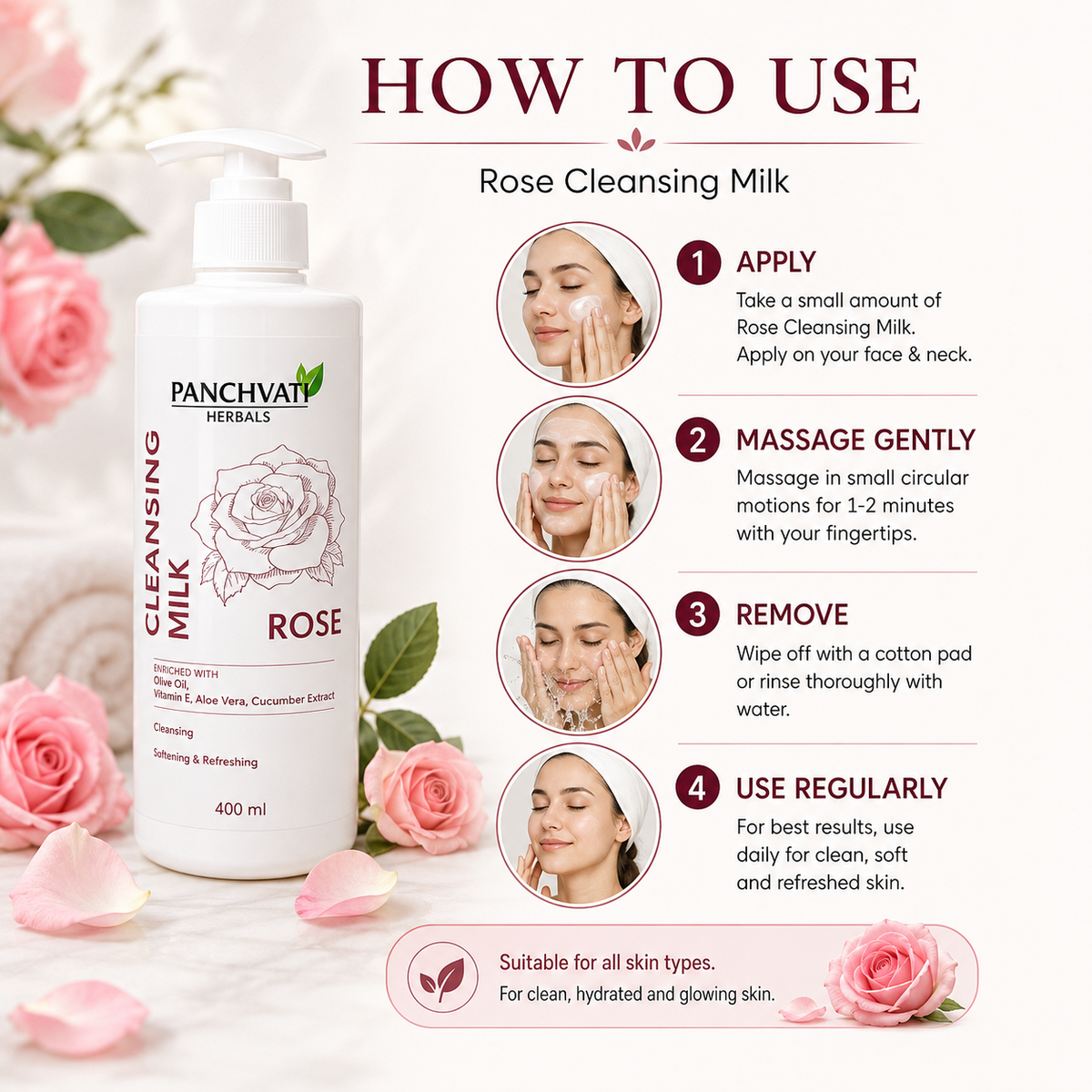 Rose Cleansing Milk 400ml