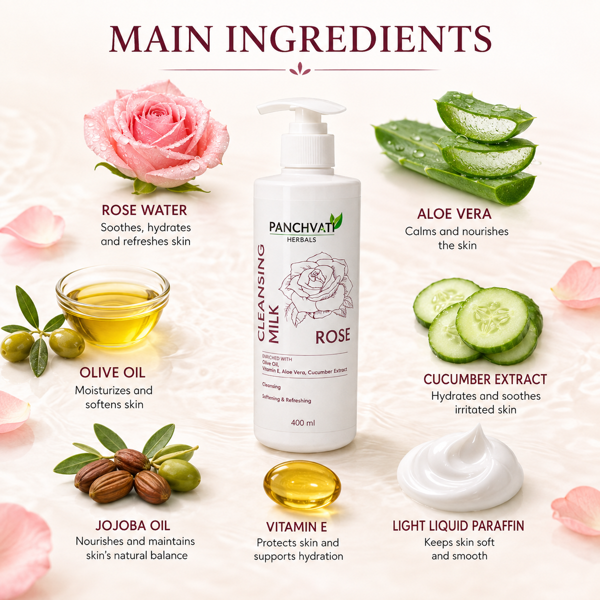Rose Cleansing Milk 400ml