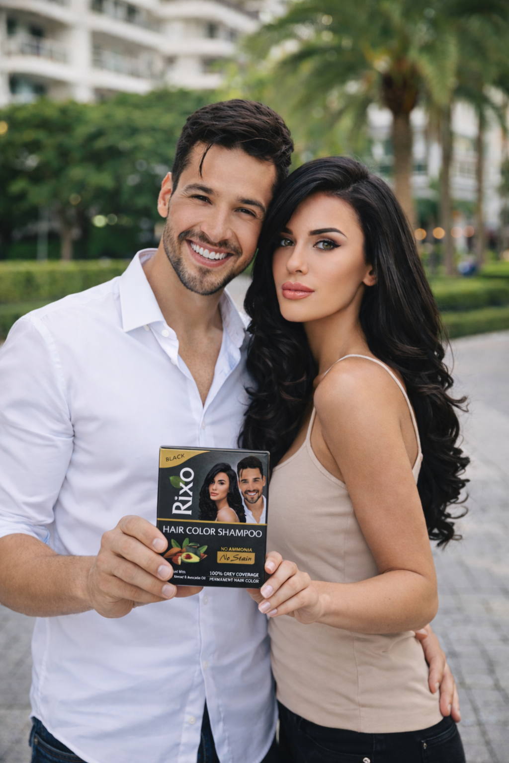 Rixo Black Hair Color Shampoo | Guaranteed No Stain On Skin | No Ammonia  | 100% Grey Coverage | Hair Color In 10 Minutes | 25ml × 10 Pouch= 250 ml