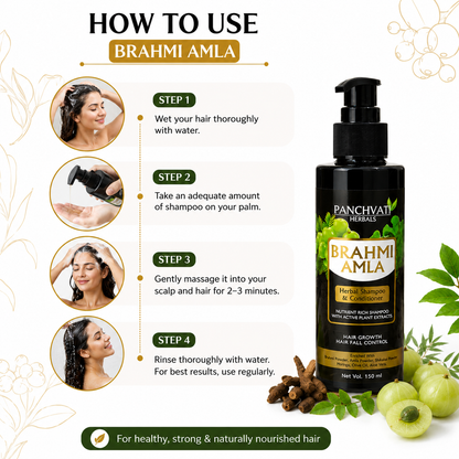 Brahmi Amla Herbal Shampoo 150 gm (Pack Of-2)