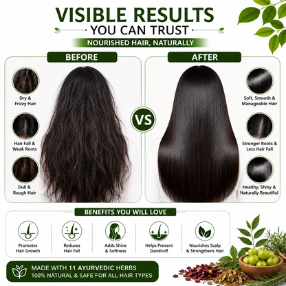 Ayurvedic Herb Mix for Hair Oil | Make Your Own Herbal Hair Oil | 11 Ayurvedic Herbs | 100% Natural Herbal Blend | Hair Growth & Hair Fall Care | Suitable for Men & Women