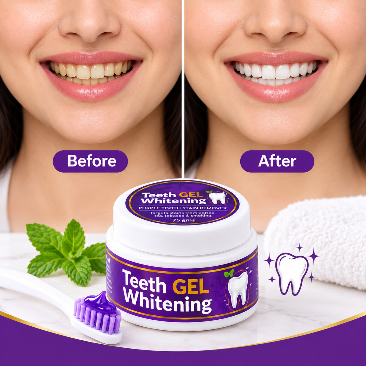 Purple Teeth Whitening Gel