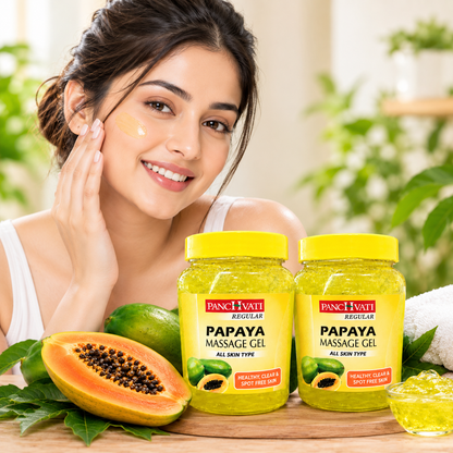 Panchvati Herbals Papaya Massage Gel for All Skin Types, 500 g Each, Total 1000 g, Pack of 2