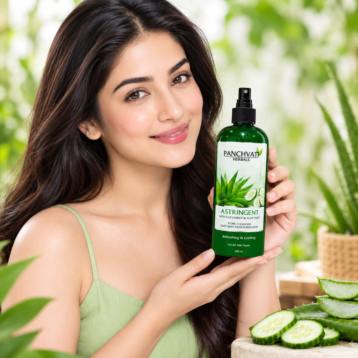 Panchvati Herbals Astringent with Aloe Vera & Cucumber Extract for Deep Cleansing, Pore Tightening & Refreshing Skin, 500 ml