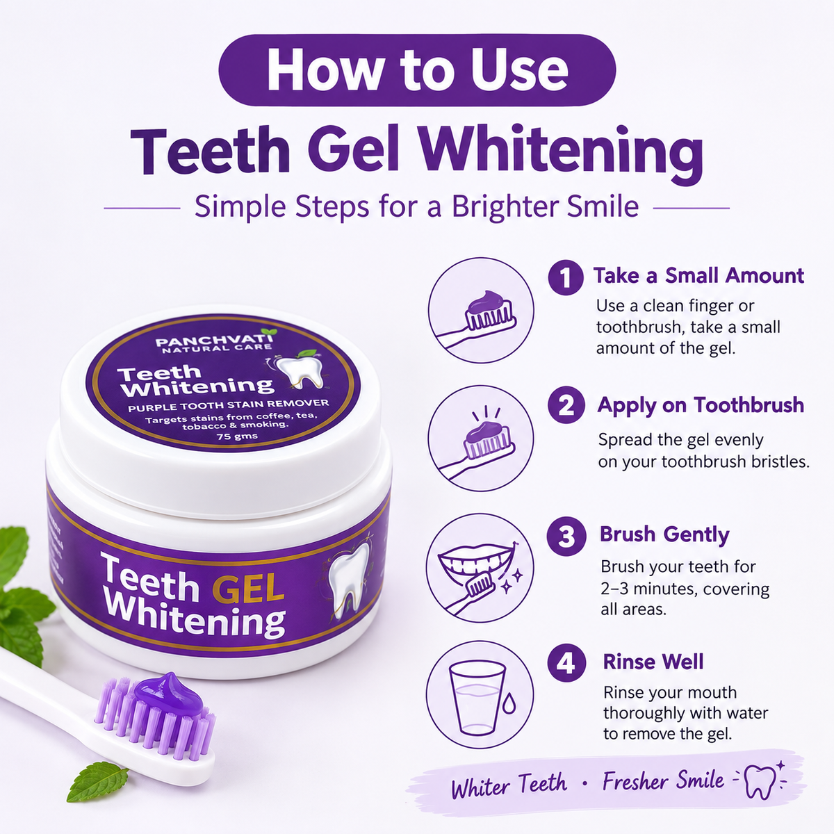Purple Teeth Whitening Gel 75 gm