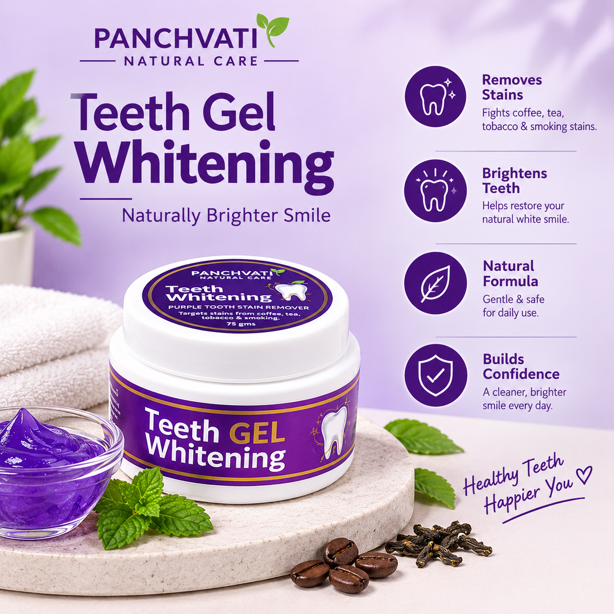 Purple Teeth Whitening Gel 75 gm