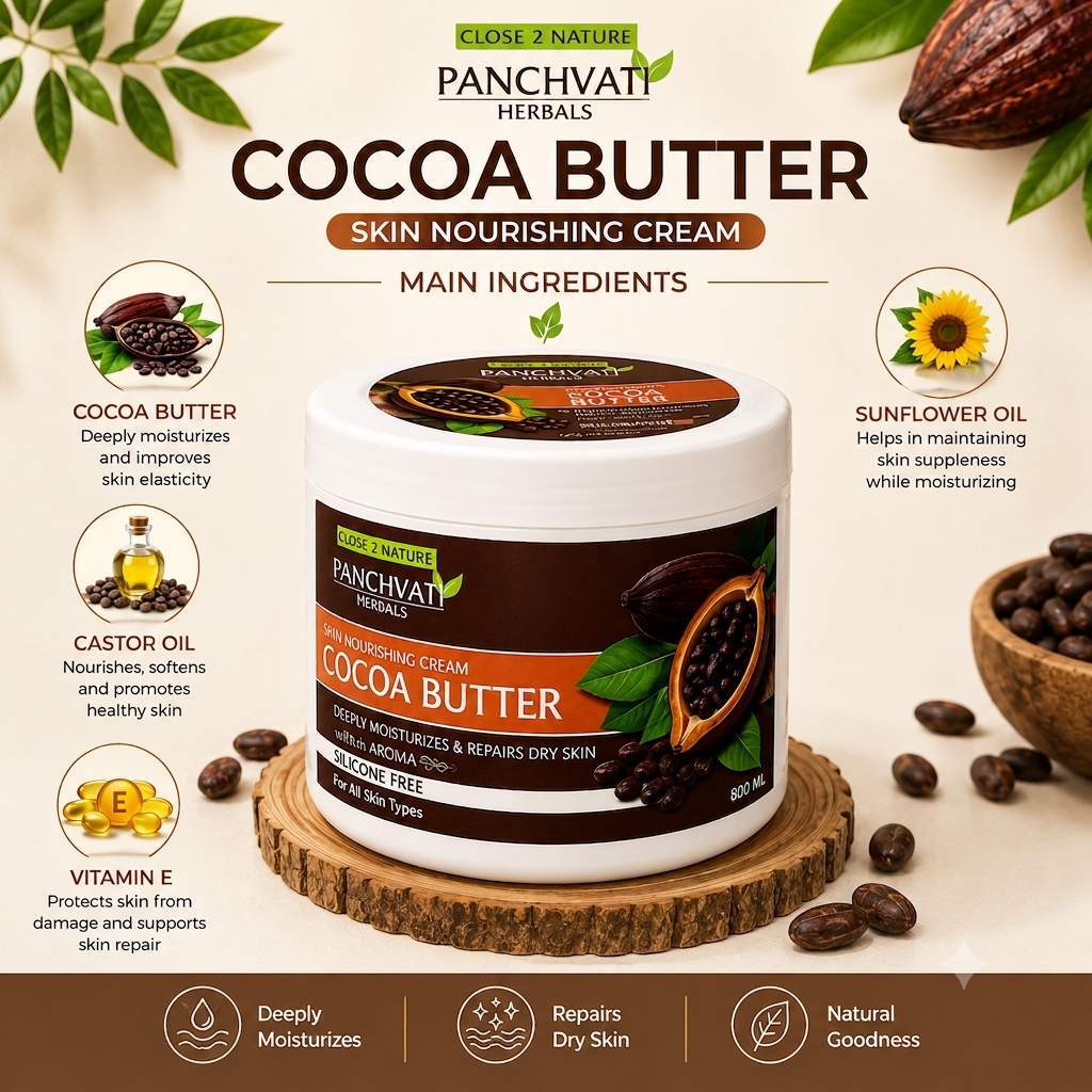 Panchvati Herbals Cocoa Butter Skin Nourishing Cream – 800 ml