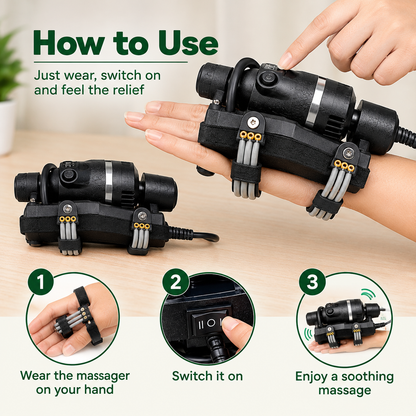 Panchvati Herbals Black Electric Body Massager for Deep Muscle Relaxation, Neck, Shoulder & Back Massage with Powerful Motor and Ergonomic Handle
