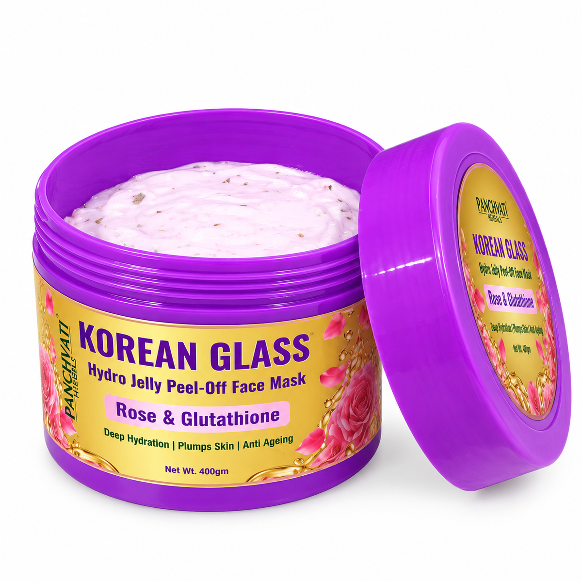 Korean Glass Skin Rose & Glutathione Hydro Jelly Peel-Off Face Mask, 400 g