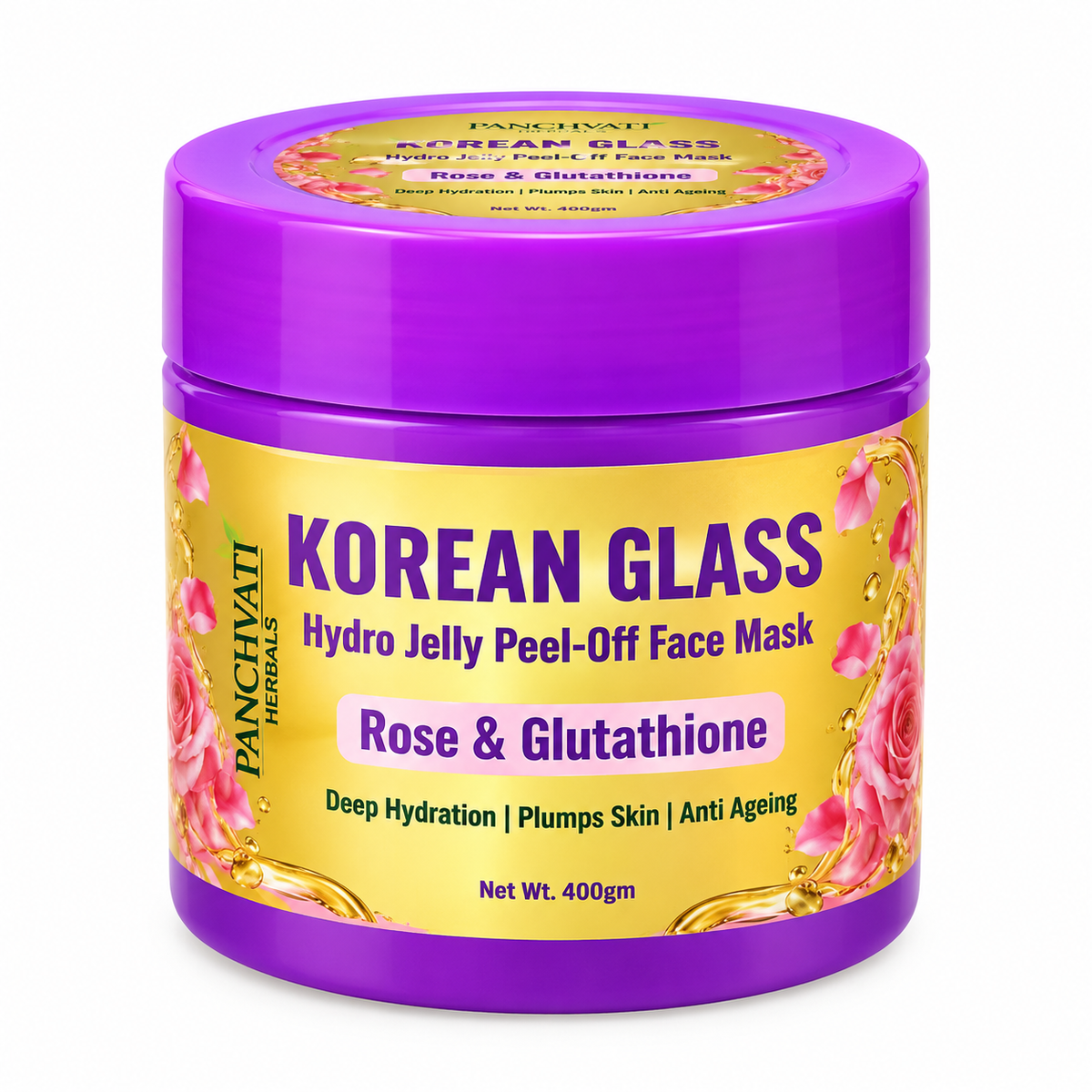 Korean Glass Skin Rose & Glutathione Hydro Jelly Peel-Off Face Mask, 400 g