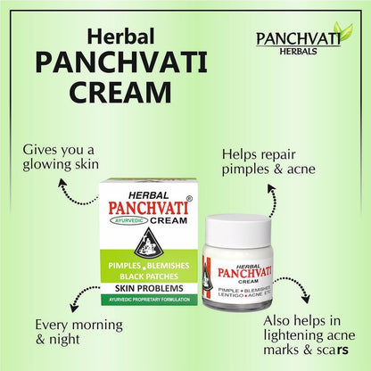 Herbal Panchvati Ayurvedic Face Cream-Glowing Skin for Men & Women (Pack Of 2)