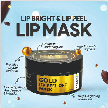 Gold Lip Peel Off Mask + Purple Teeth Whitening Gel