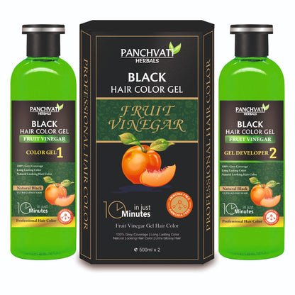 Fruit Vinegar Black Hair Color Gel  (200ml x 2 = 400ml)