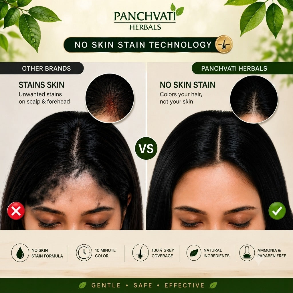 Panchvati Herbals Fruit Vinegar Black Hair Color Gel | Natural Looking Hair Color | No Ammonia | 10 Minute Hair Color | 25ml x 10 Sachets