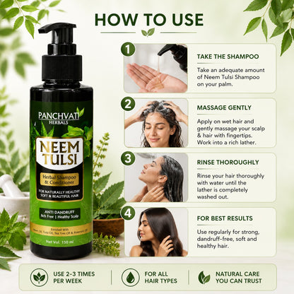 Neem Tulsi Herbal Shampoo - 150ml